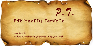 Péterffy Teréz névjegykártya